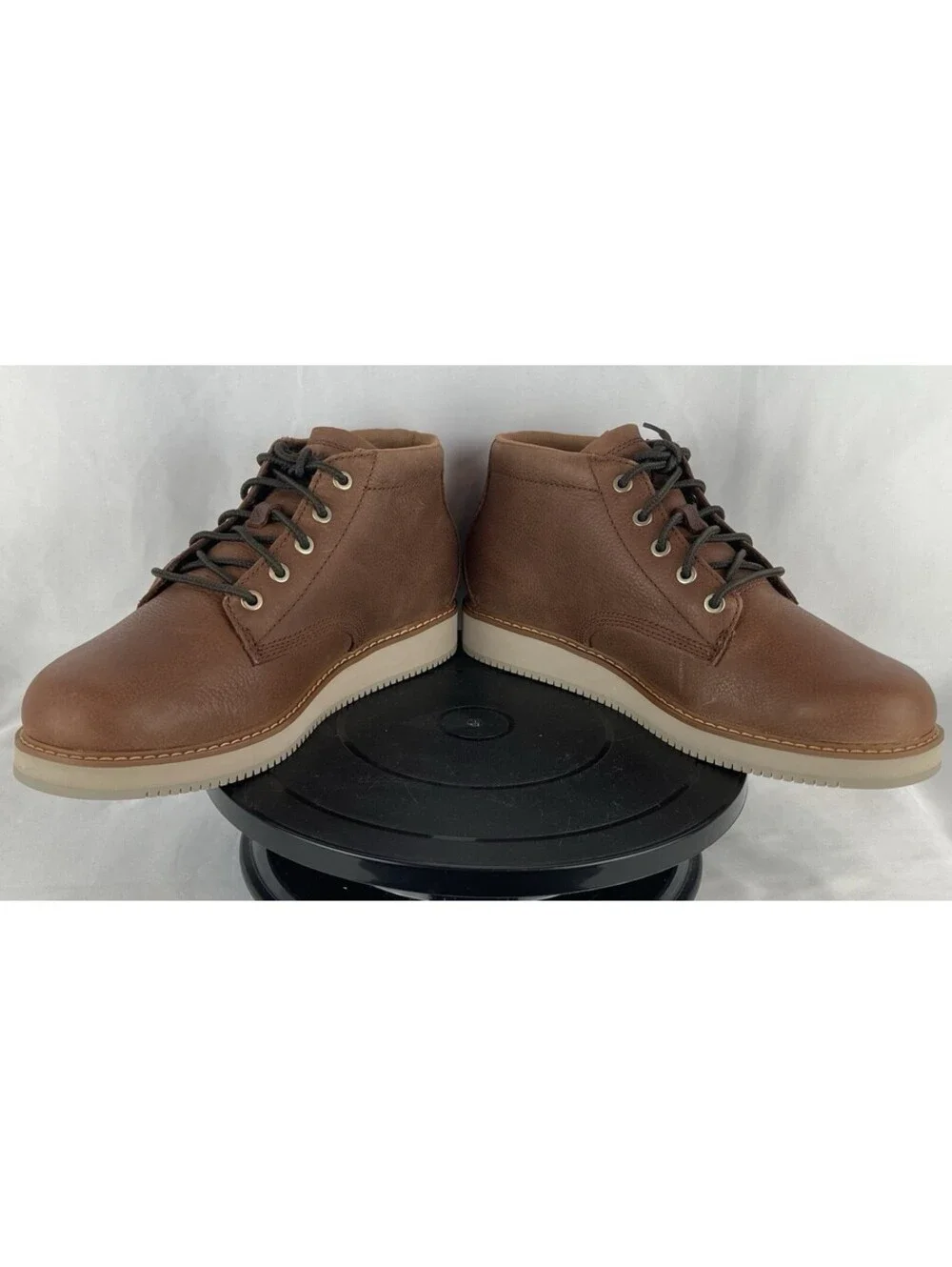 Men’s Size 8 Timberland Redwood Edge Mid Lace Chukka Ankle Boots Brown Leather